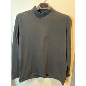 Lot of 2 Mens Mock Collar Black‎ Long Sleeve Shirt Size XXL Lot of 2